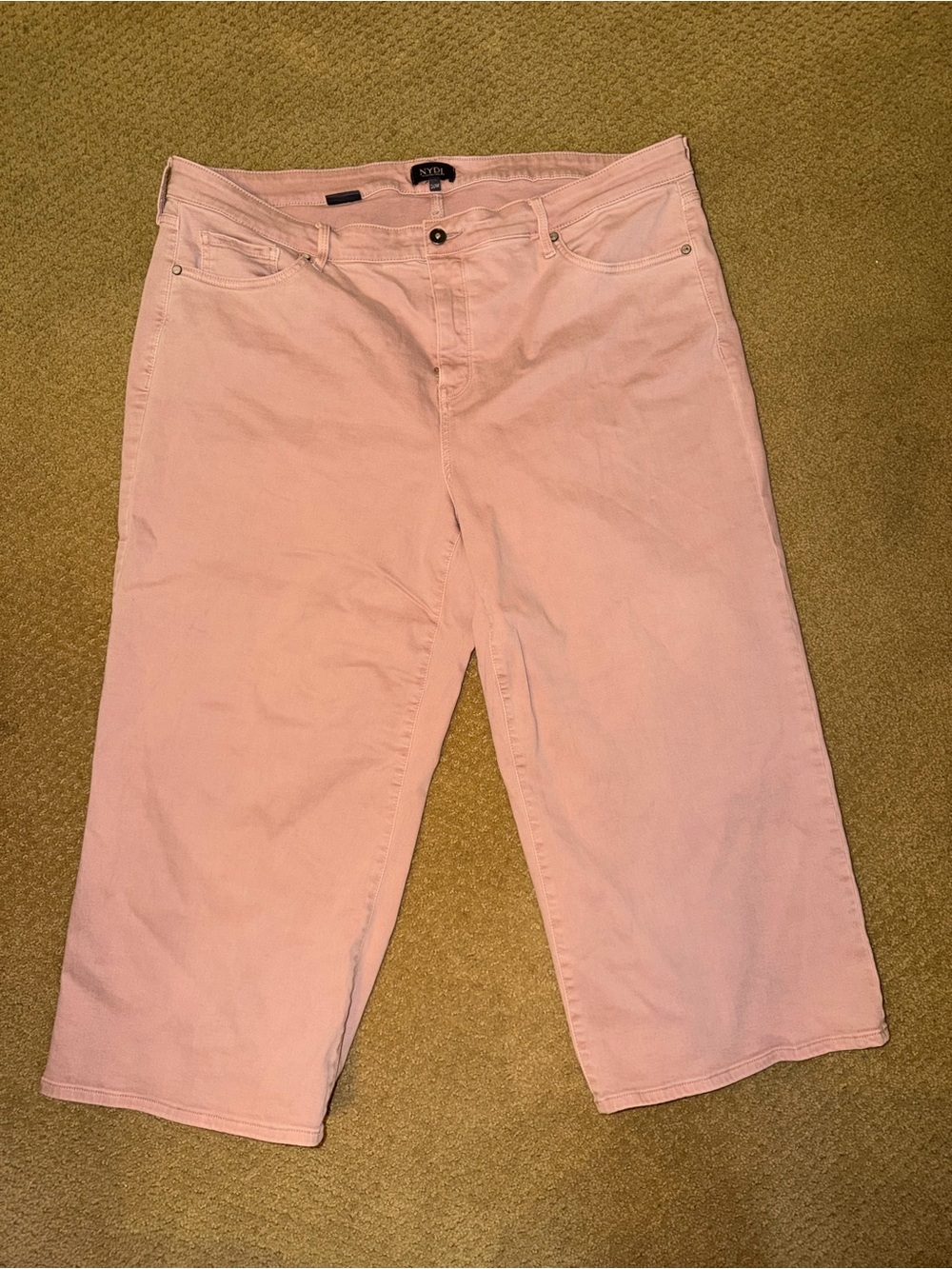 NYDJ Light Pink Cropped Jeans - Ankle Length